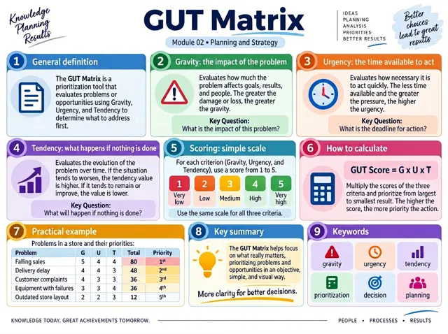 Visual map example: GUT Matrix